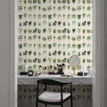 House Plant White Mural Wallpaper - room preview 06
