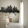 Singapore Skyline Black & White Mural Wallpaper - room preview 06