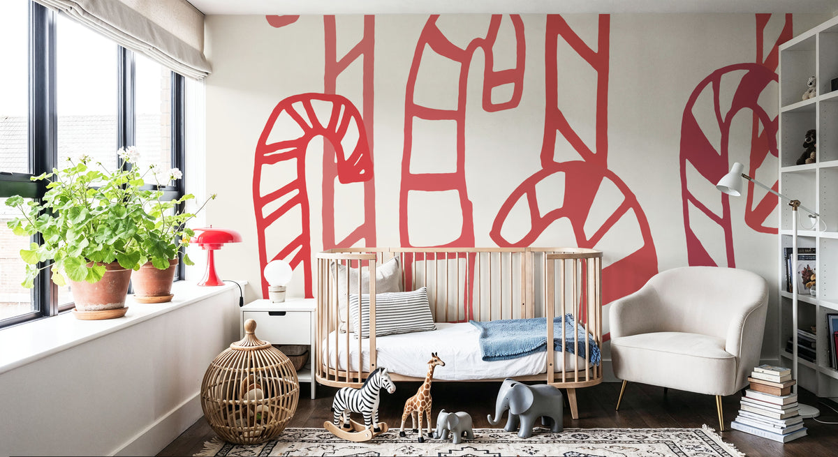 Peppermint Christmas Mural Wallpaper - room preview 06