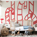 Peppermint Christmas Mural Wallpaper - room preview 06