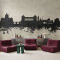 Rome Italy Skyline Concrete Mural Wallpaper - room preview 06