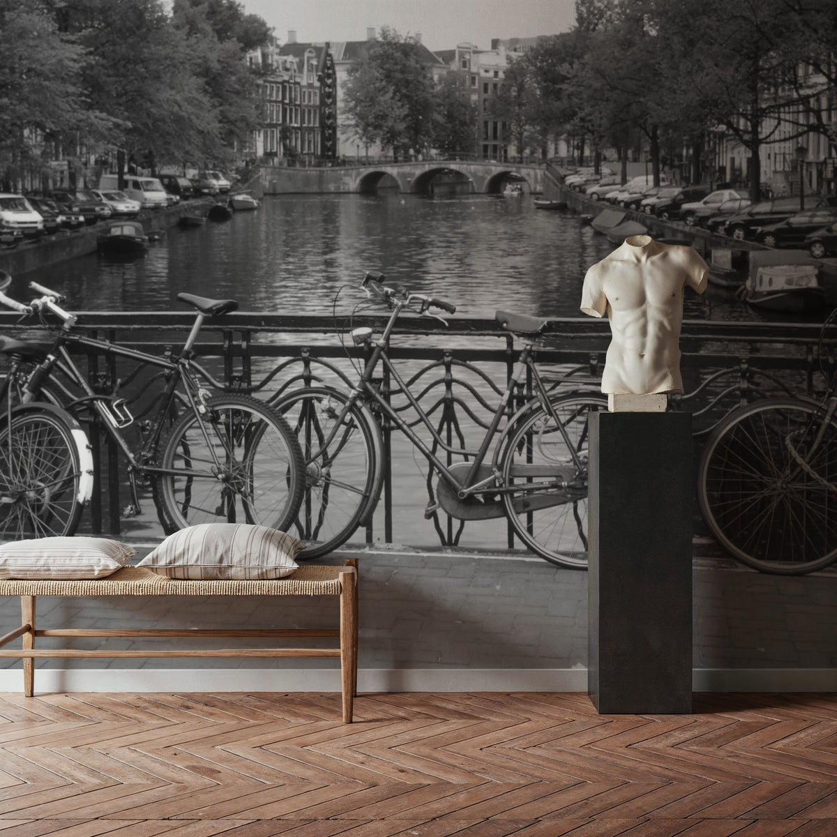 Canal City Crossing Mural Wallpaper - room preview 06