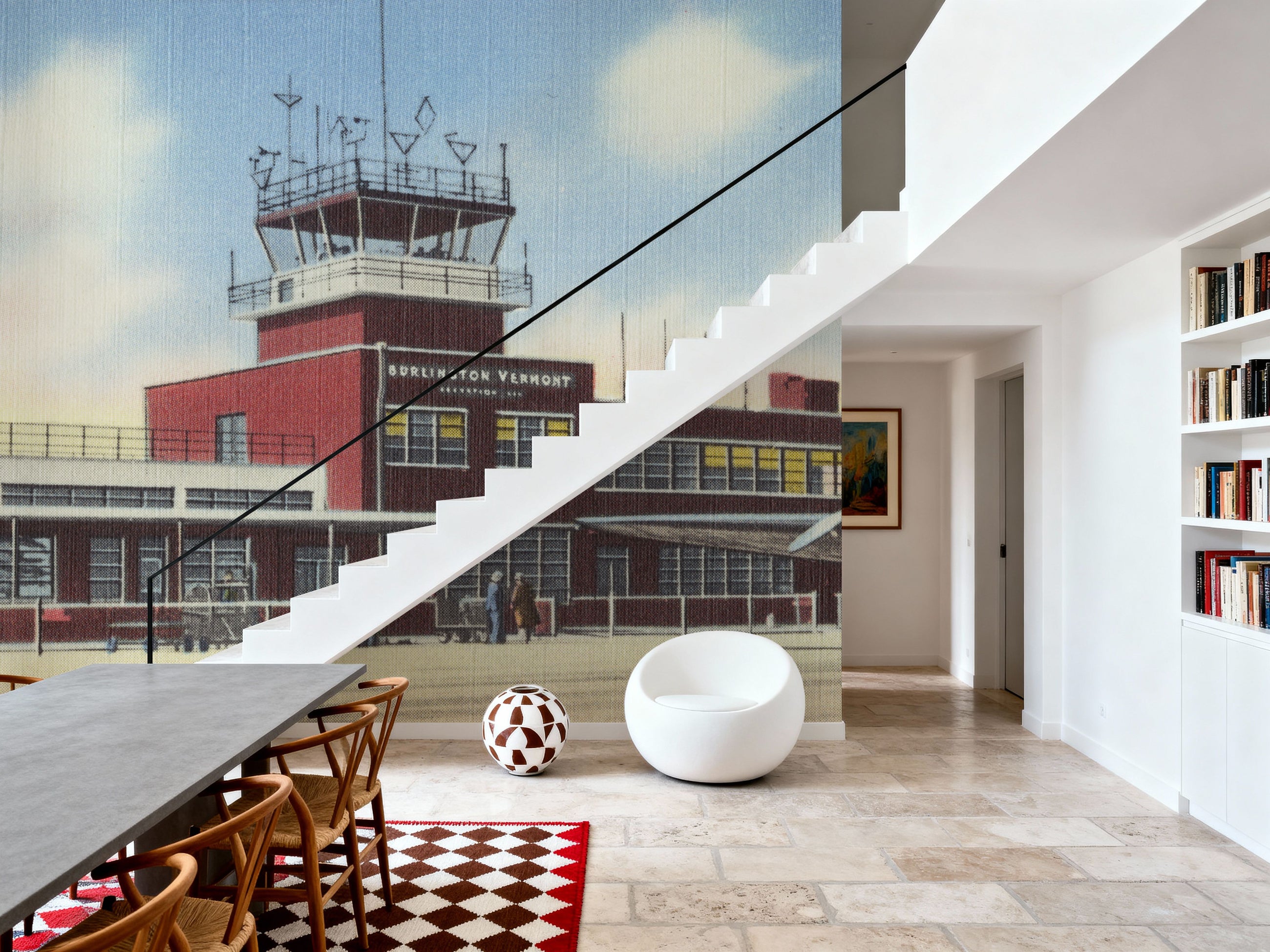 Greetings From Burlington Airport Mural Wallpaper