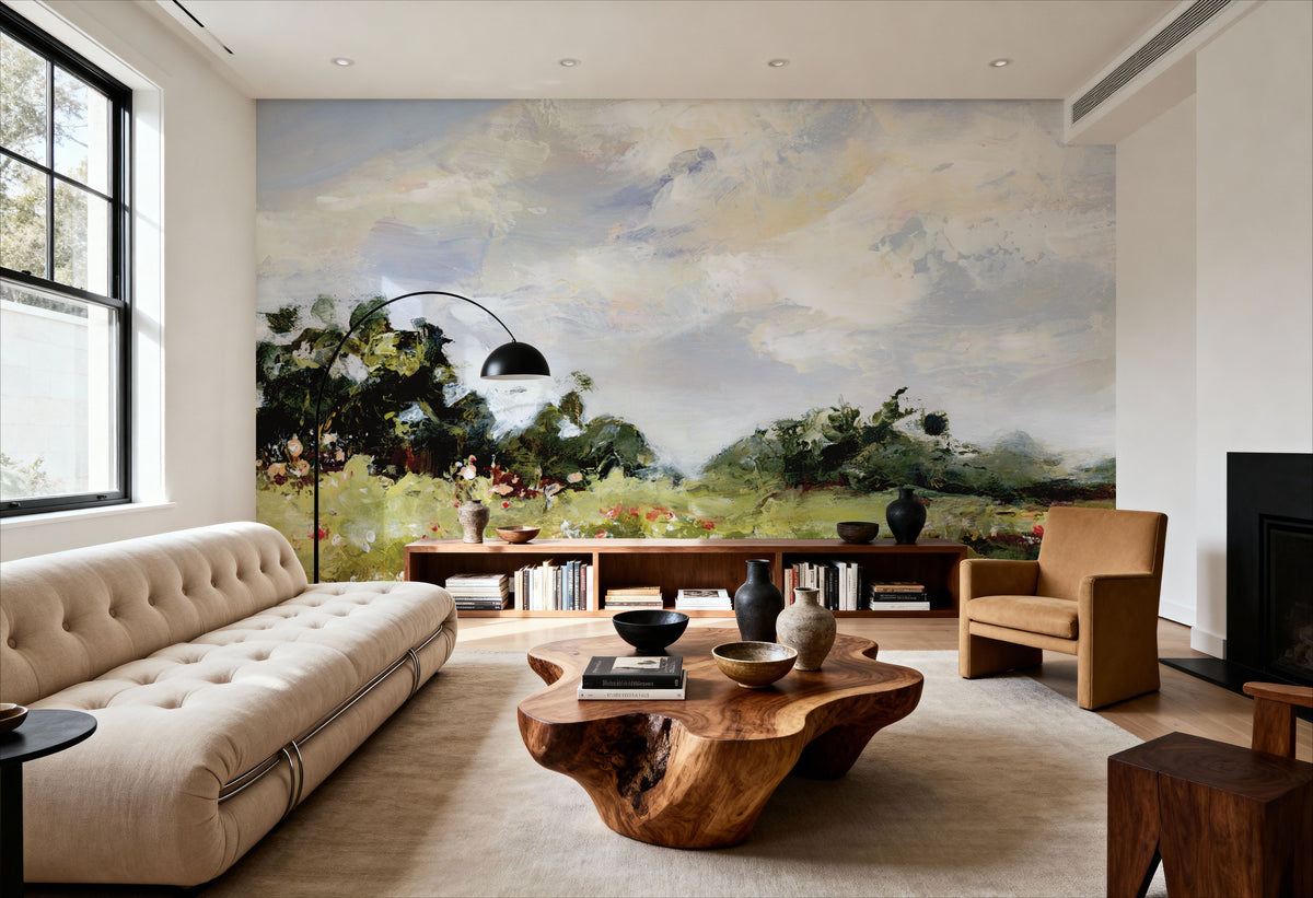 Wildflower Meadow Mural Wallpaper - room preview 06