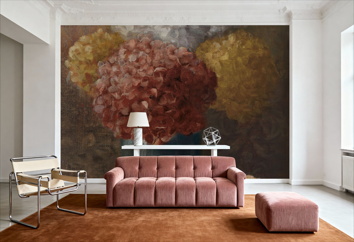 Fall Hydrangea II Mural Wallpaper - room preview 06