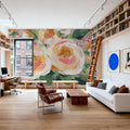 Spring Blooms in Striped Vase II Mural Wallpaper - room preview 06