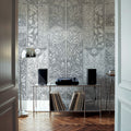 Flower Collection, Gray Mural Wallpaper - room preview 06
