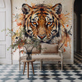 Tiger - Watercolor Predators Series Mural Wallpaper - room preview 06