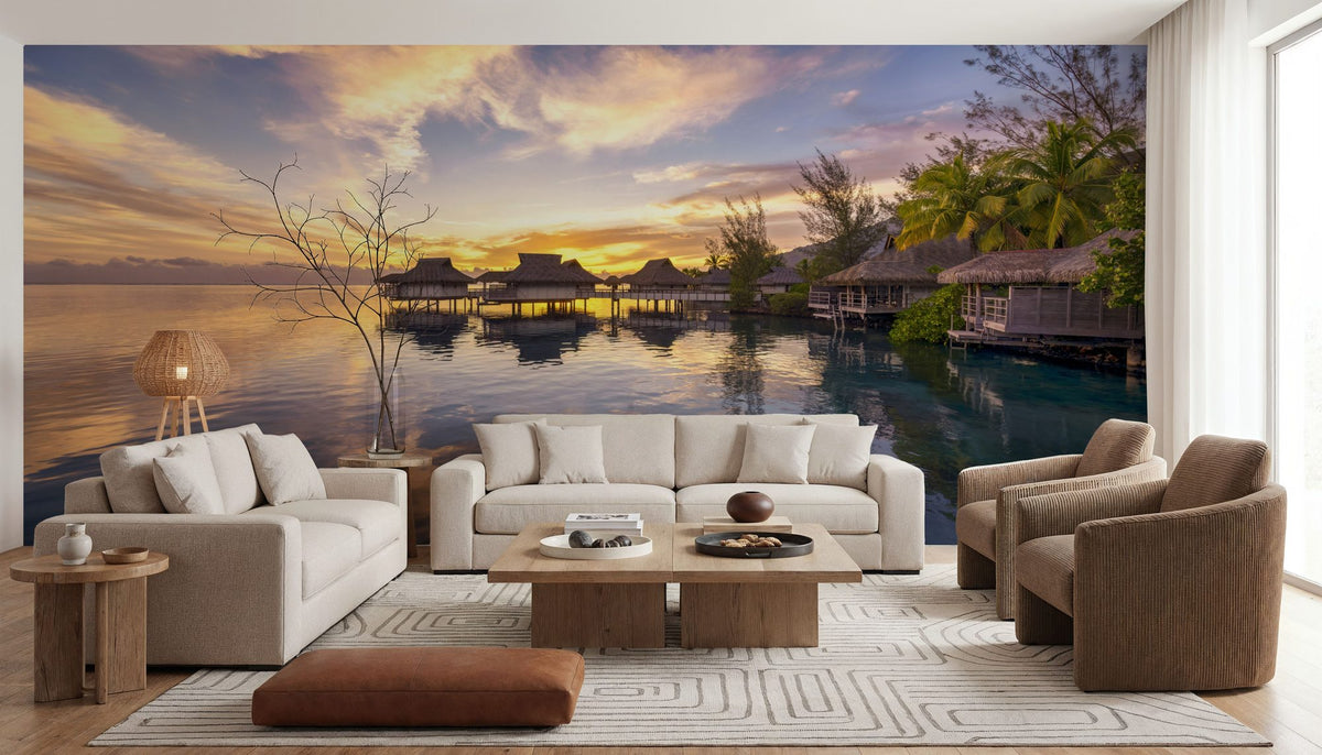 Bungalow Sunset Mural Wallpaper - room preview 06