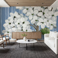 French Blue Hydrangeas II Mural Wallpaper - room preview 06