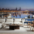 Riverside Twilight Mural Wallpaper - Blue Tone - room preview 06