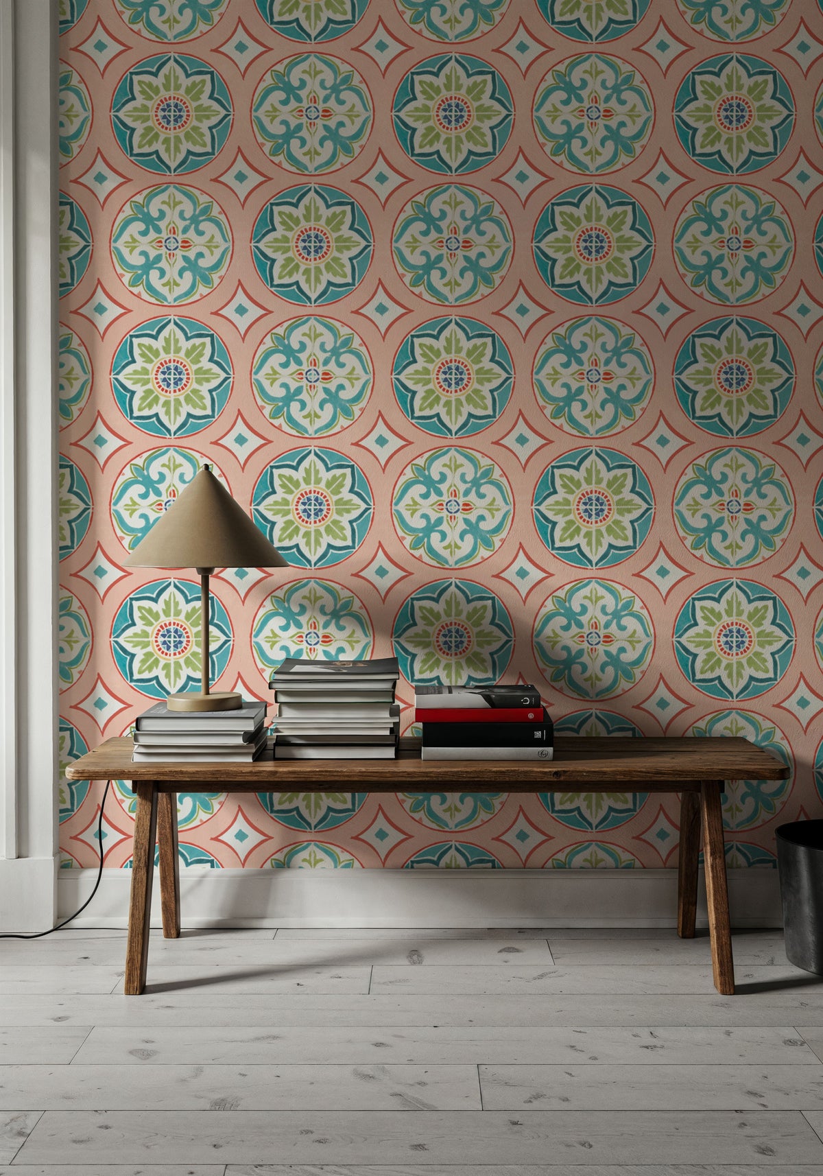 Kaleido Coral Mural Wallpaper - room preview 06