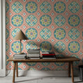 Kaleido Coral Mural Wallpaper - room preview 06