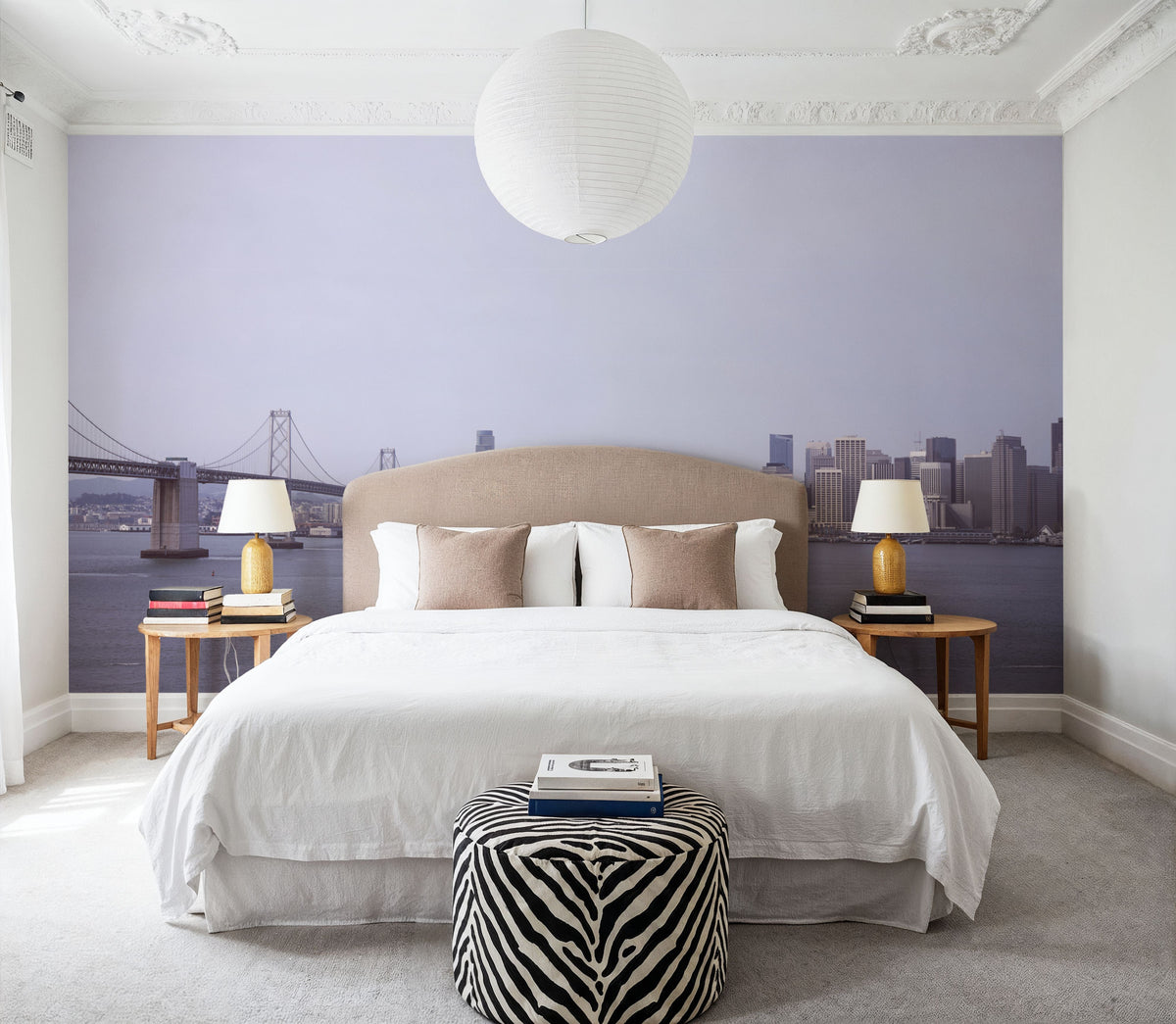 Urban Crossing Muted Mural Wallpaper - room preview 06