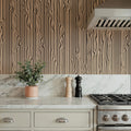 Veneer Lines, Mocha Mural Wallpaper - room preview 06