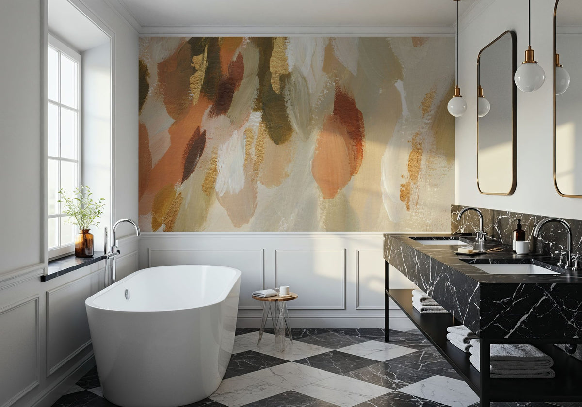 Dwellpaper Golden Abstract Composition Mural Wallpaper image 6