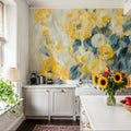 Flowers on a Rainy Day Mural Wallpaper - room preview 06