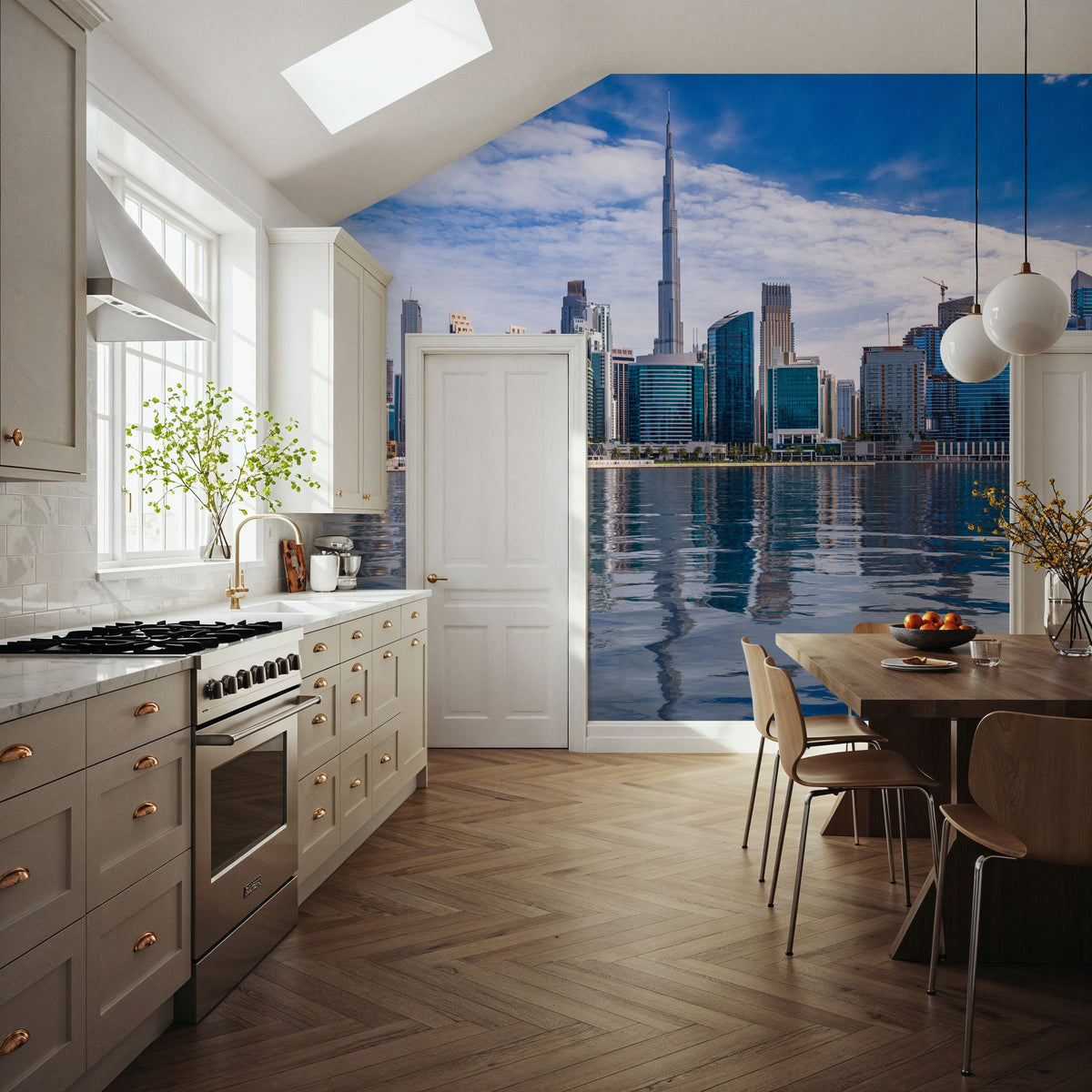 Downtown Dubai Mural Wallpaper - room preview 06