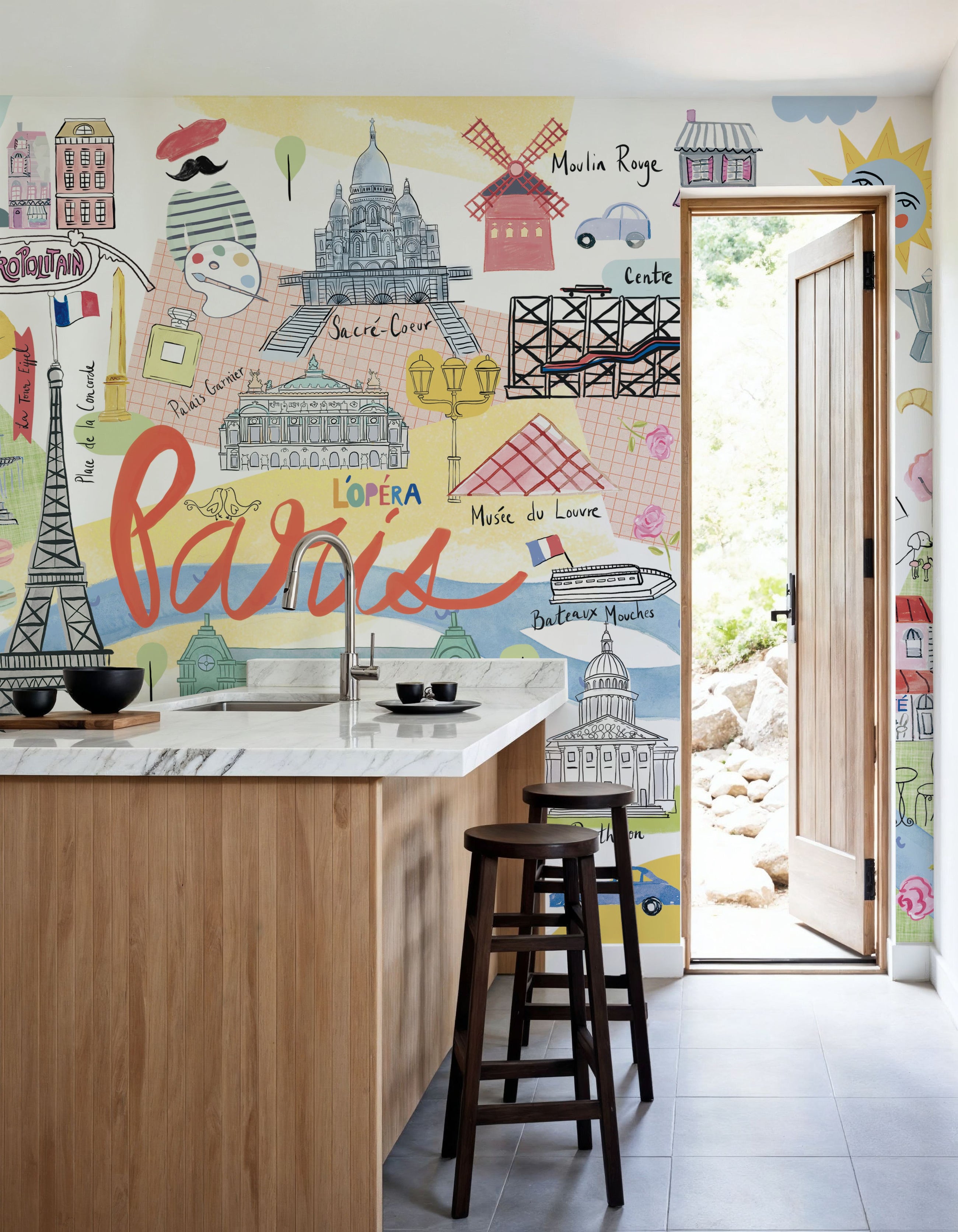 Paris Essentials Mural Wallpaper