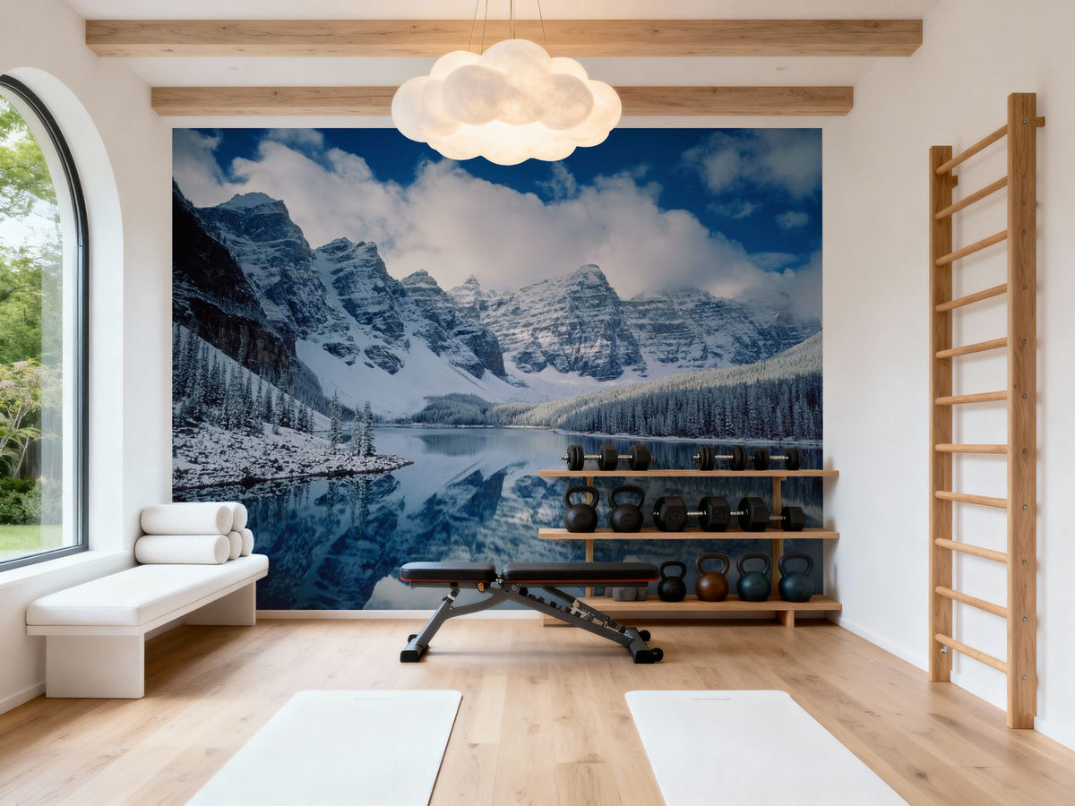 Moraine Lake Reflection Mural Wallpaper - room preview 06