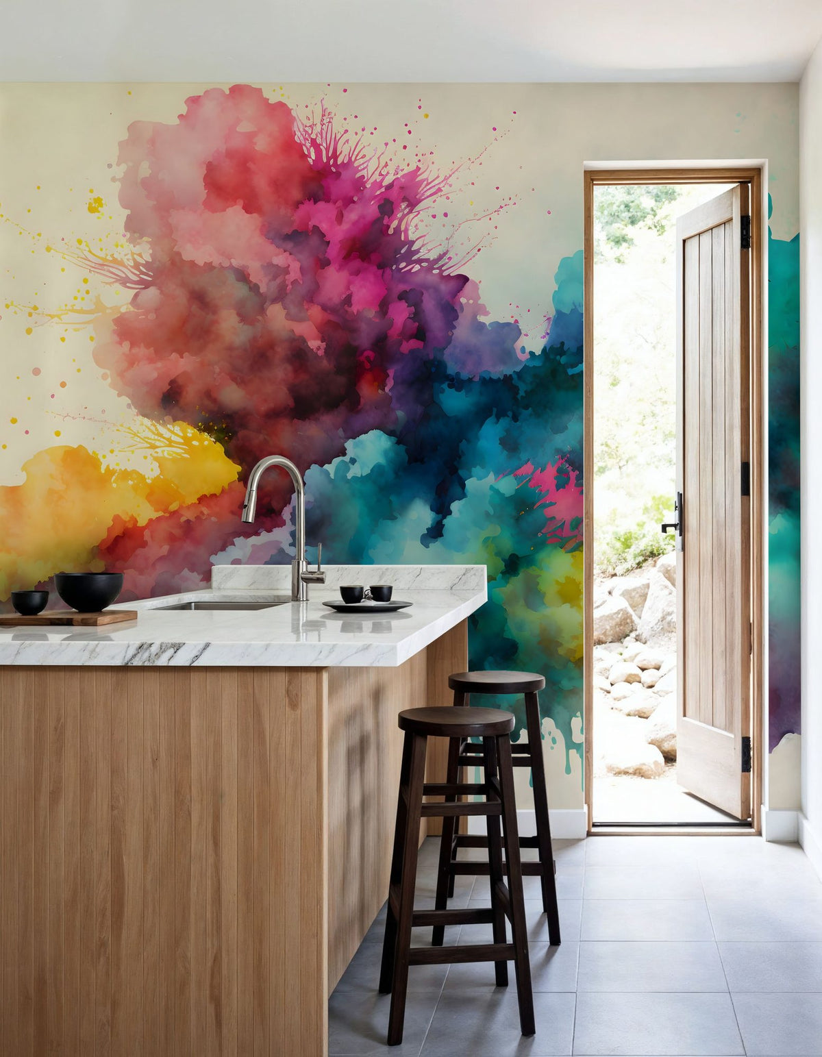 Rainbow of Emotions Mural Wallpaper - room preview 06