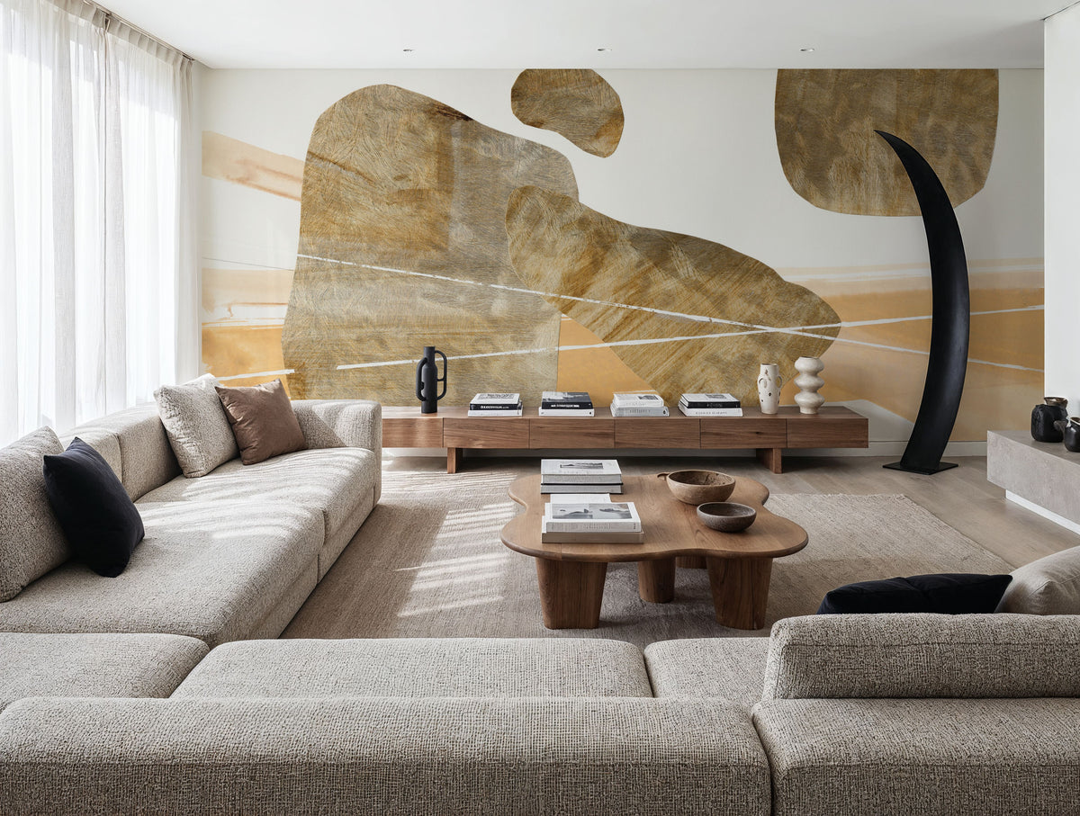 Metallic Texture Tall II Mural Wallpaper - room preview 06