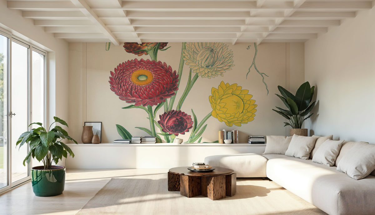 Flower Market Chart I Mural Wallpaper - room preview 06