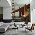 Golden Gate Morning Mural Wallpaper - room preview 06