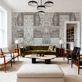 German Renaissance, Beige Mural Wallpaper - room preview 06