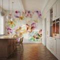 Orchids in the Wind Mural Wallpaper - room preview 06