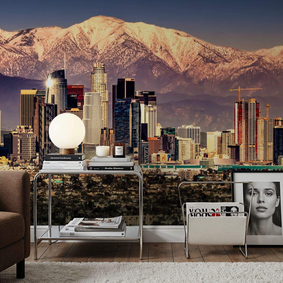Snowcapped Mountains Los Angeles Mural Wallpaper - room preview 06