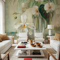 Silver Orchids III Mural Wallpaper - room preview 06