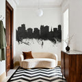 Orlando Florida Skyline Black & White Mural Wallpaper - room preview 06