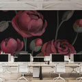 Burgundy Bloom II Mural Wallpaper - room preview 06