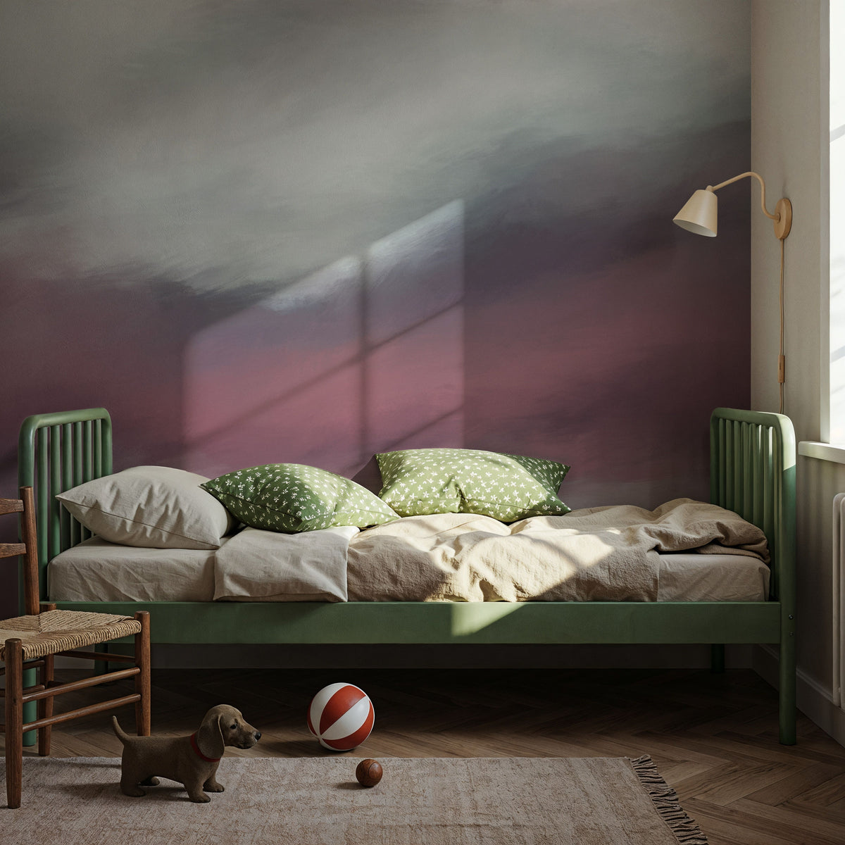 The Silent Horizon, Rose Mural Wallpaper - room preview 06