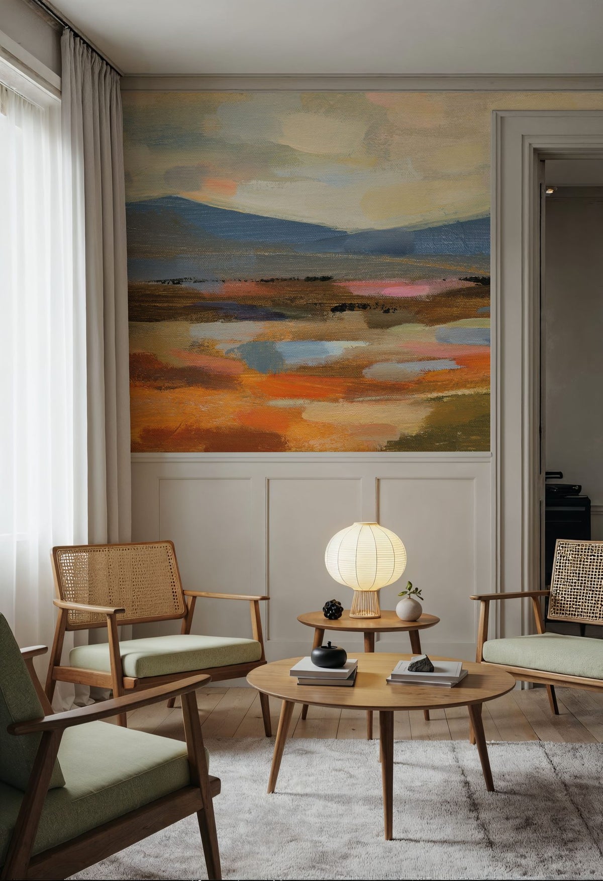 Distant Mountain I Mural Wallpaper - room preview 06