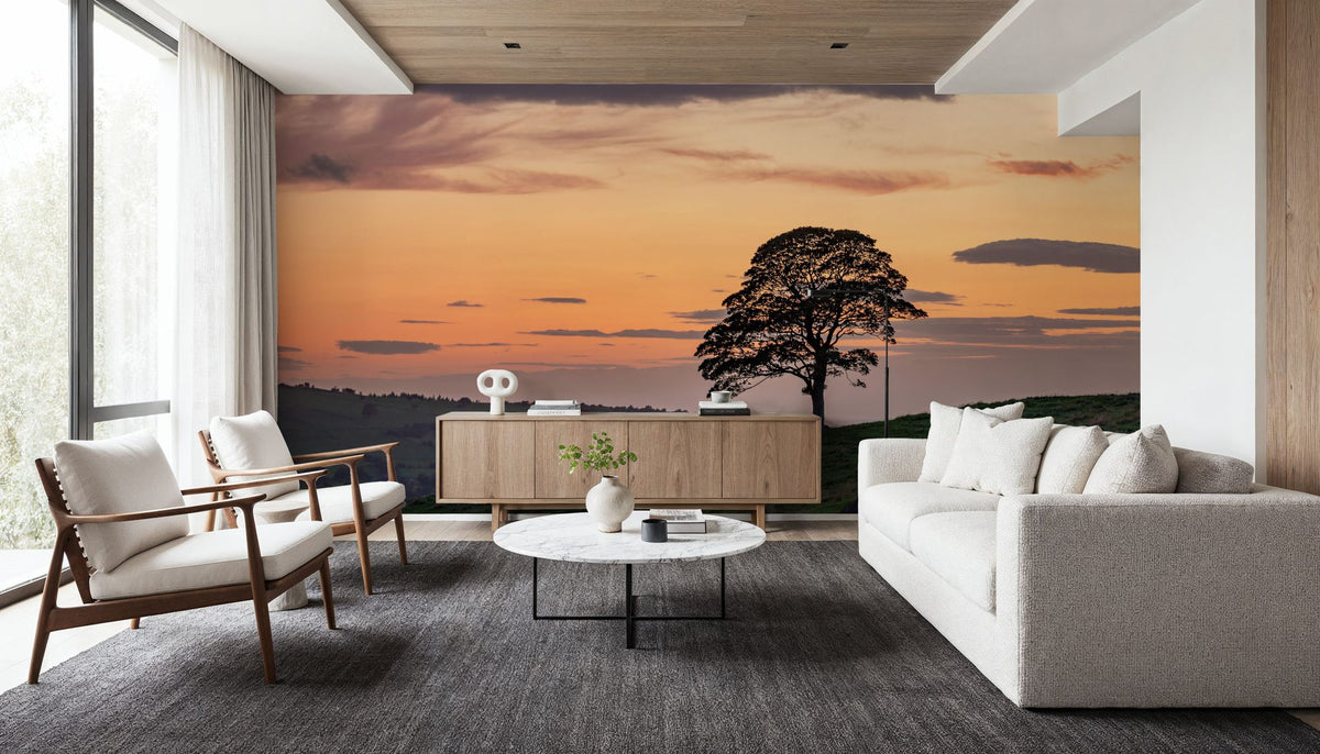 Sunset Sentinel Mural Wallpaper - room preview 06