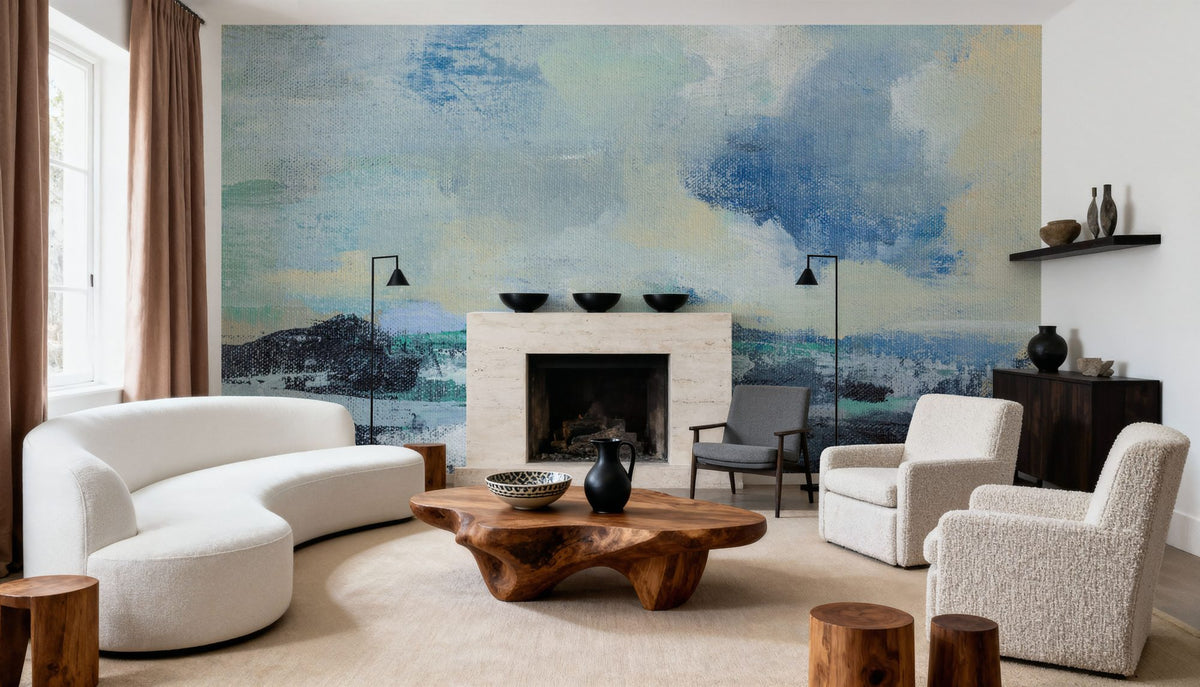 Coastal Blues I Mural Wallpaper - room preview 06