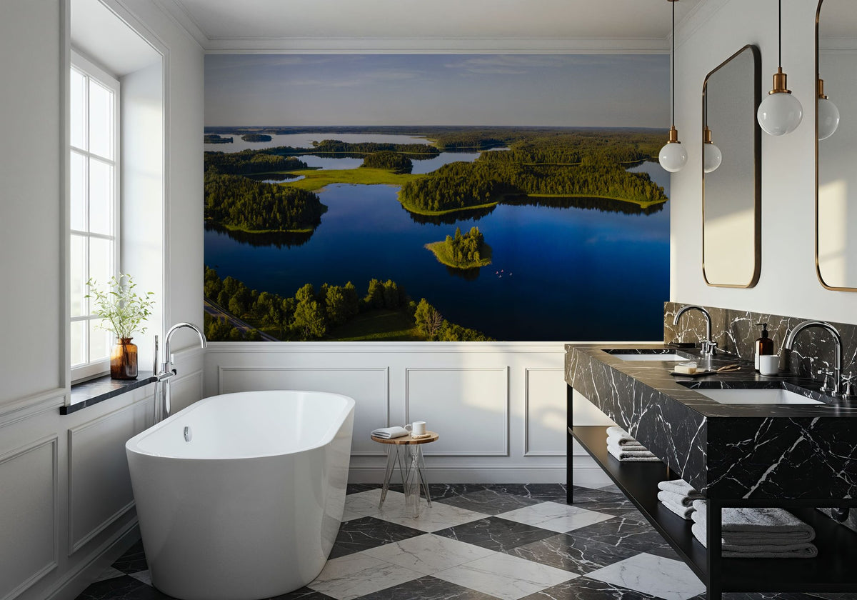 Blue Lakes Wilderness Mural Wallpaper - room preview 06