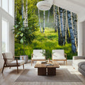 Young Birches Mural Wallpaper - room preview 06
