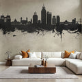 Mobile Alabama Skyline Concrete Mural Wallpaper - room preview 06