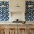 Country Flowery Blue Mural Wallpaper - room preview 06