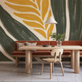 Simple Flowers II Yellow Mural Wallpaper - room preview 06
