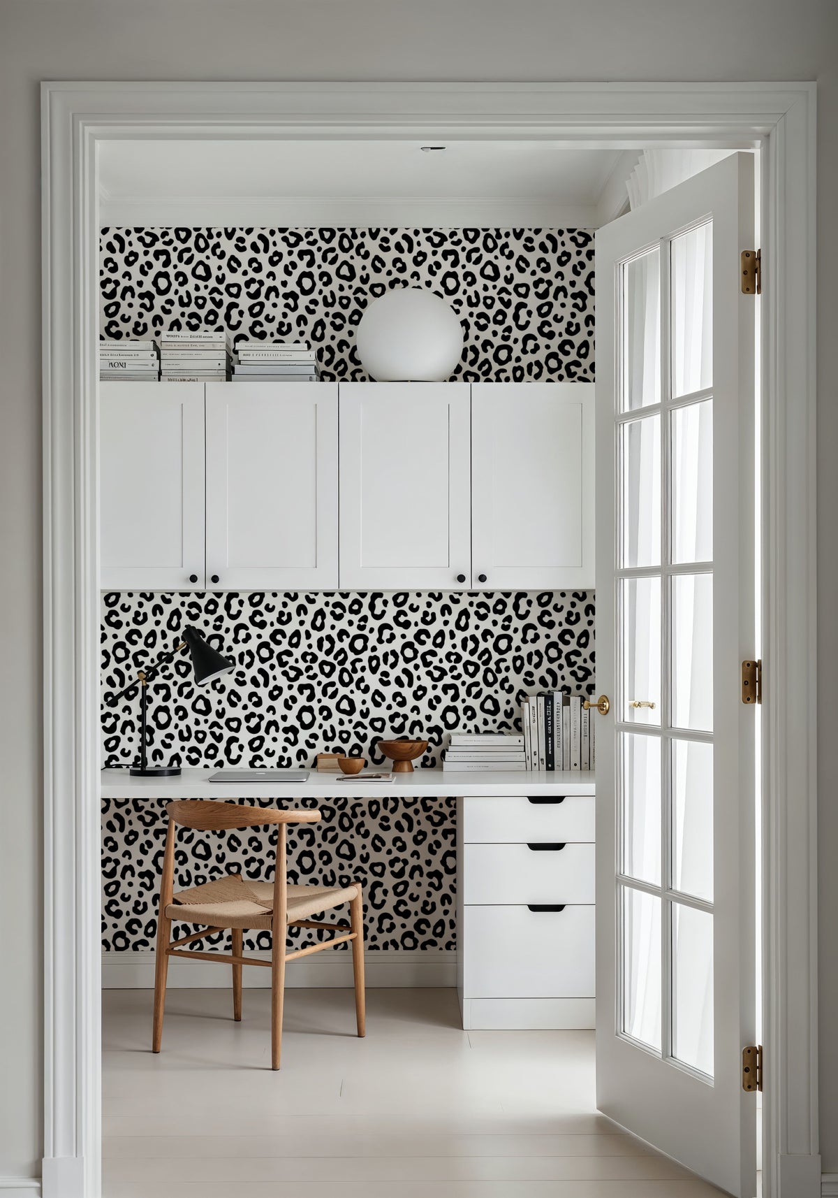 Wild Leopard on Repeat Mural Wallpaper - room preview 06