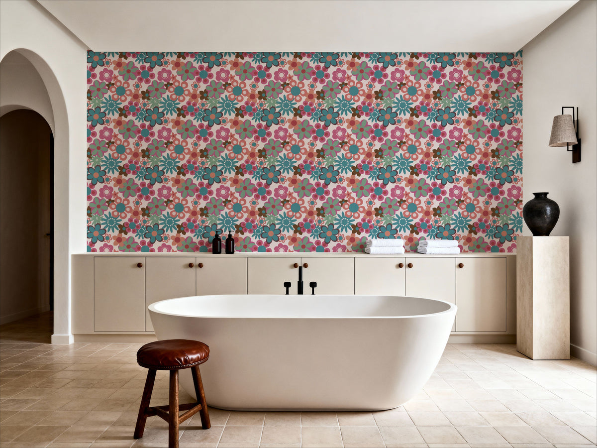 Flower Power, Rose Mural Wallpaper - room preview 06