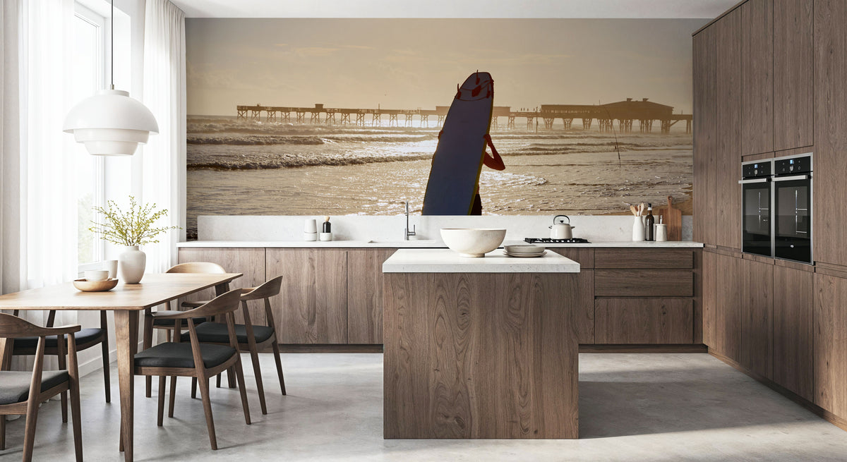 Daytona Beach Surf Mural Wallpaper - room preview 06