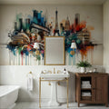 Watercolor Skyline Paris III Mural Wallpaper - room preview 06