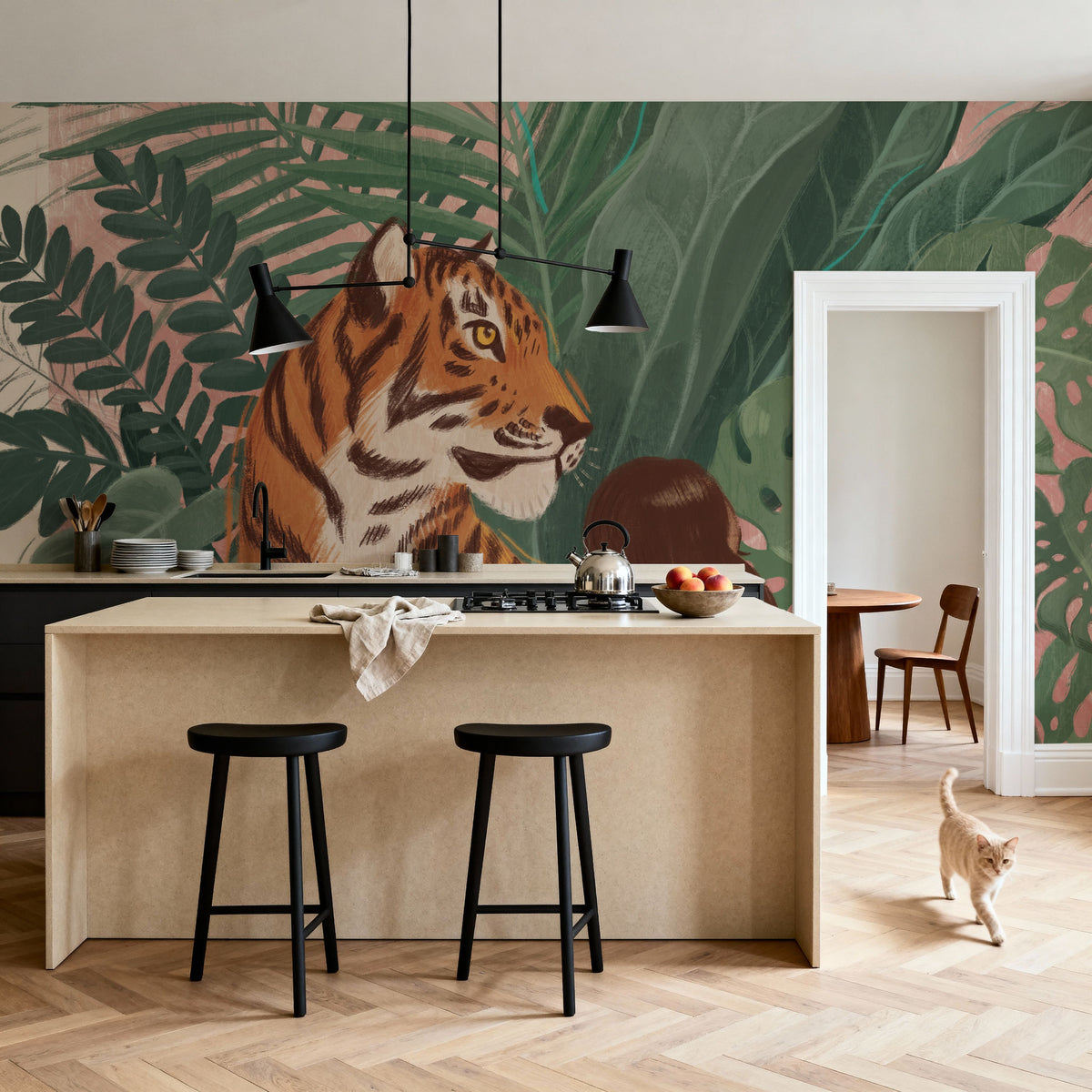 Little Cat Mural Wallpaper - room preview 06
