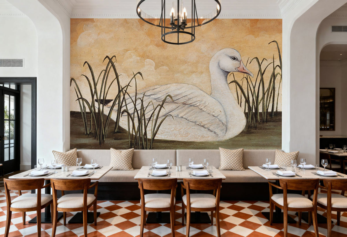 Snow Goose Mural Wallpaper - room preview 06