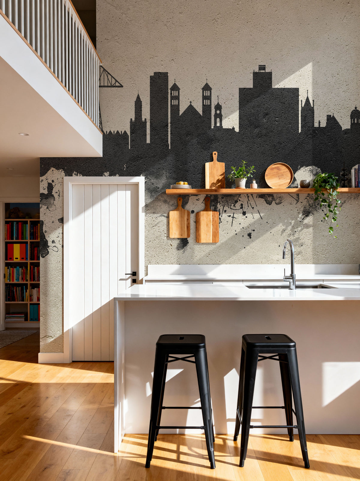Middlesbrough England Skyline Concrete Mural Wallpaper - room preview 06
